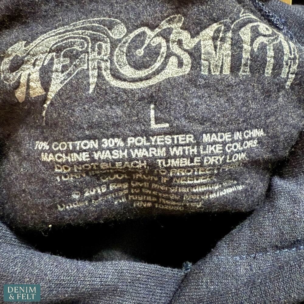Aerosmith Deuces Are Wild Las Vegas Navy Graphic Pullover Hoodie Vintage Rock — image 8 of 8